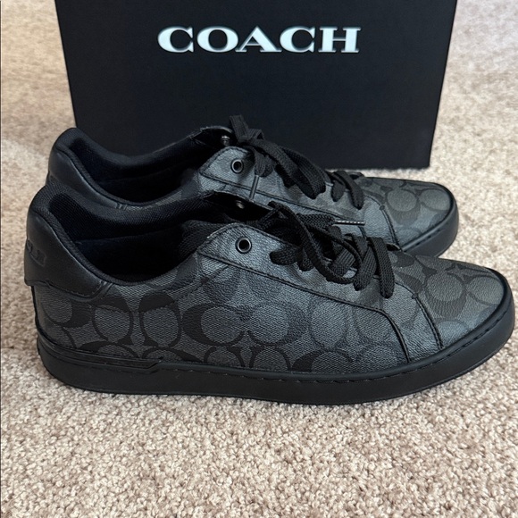 COACH/MENS: Black and Gray Monogram Sneakers - Picture 2 of 5